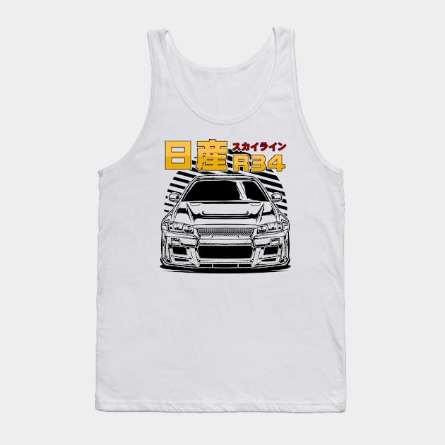 Skyline GTR R34 Tank Top by idrdesign